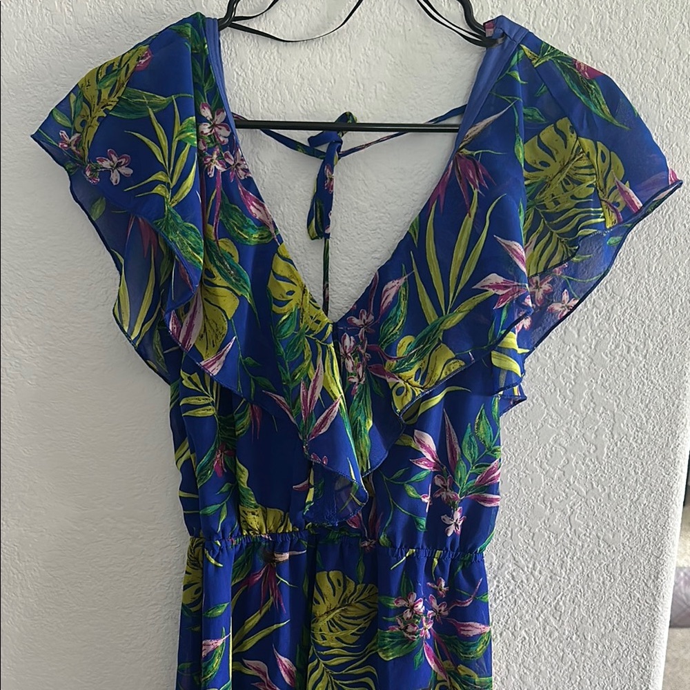 H&M Divided Blue Floral Dress